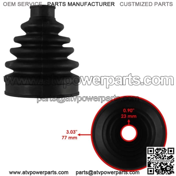 2 Rear Axle Outer Inner CV Boot Kit for Can-Am Maverick 1000R 4X4 2013-2017 - Image 2