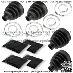 2 Front Axle Inner Outer CV Boot Kit for Can-Am Renegade 800 800R 4X4 2007-2012