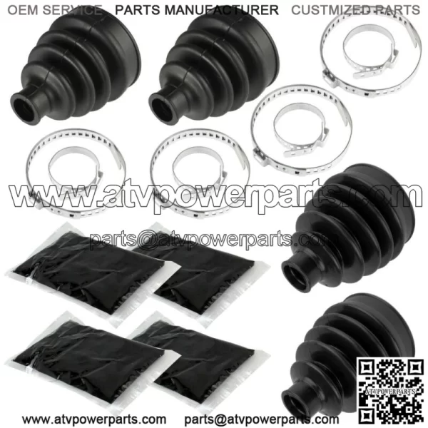 2 Front Axle Inner Outer CV Boot Kit for Can-Am Renegade 800 800R 4X4 2007-2012