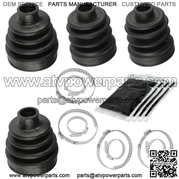 Rear Axle Outer And Inner CV Boot Kit for Yamaha Rhino 700 YXR700F Fi 2008-13(For: Yamaha Rhino 700) - Image 2
