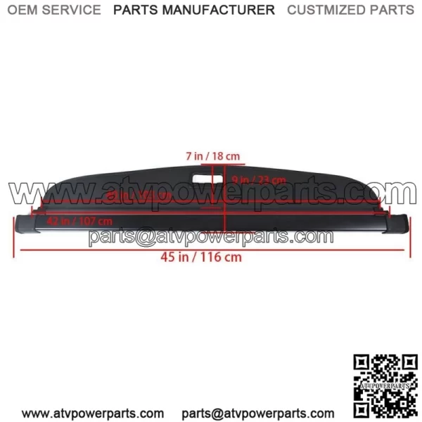 Retractable Cargo Cover Shield Security Trunk Shade For Toyota Prius 2016-2020 - Image 5