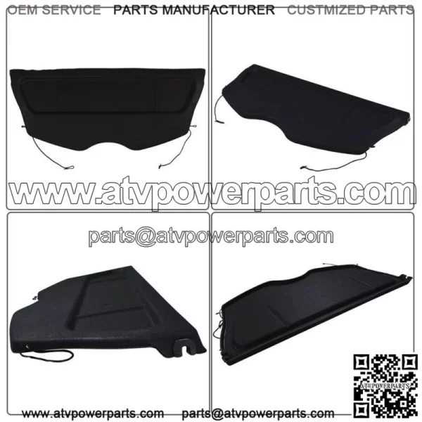 Rear Trunk Cargo Cover Protector for 2013-2017 Nissan Leaf 79910-3NL1B Black - Image 3