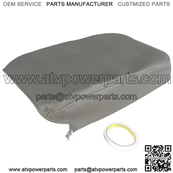 For 2002-2007 2008 Dodge Ram Gray Center Armrest Console Lid Leather Cover - Image 3