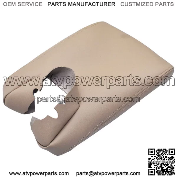 For 2009-2013 2014 Acura TL Center Console Lid Armrest Cover Tan Vinyl Leather - Image 2