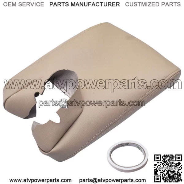 For 2009-2013 2014 Acura TL Center Console Lid Armrest Cover Tan Vinyl Leather - Image 3