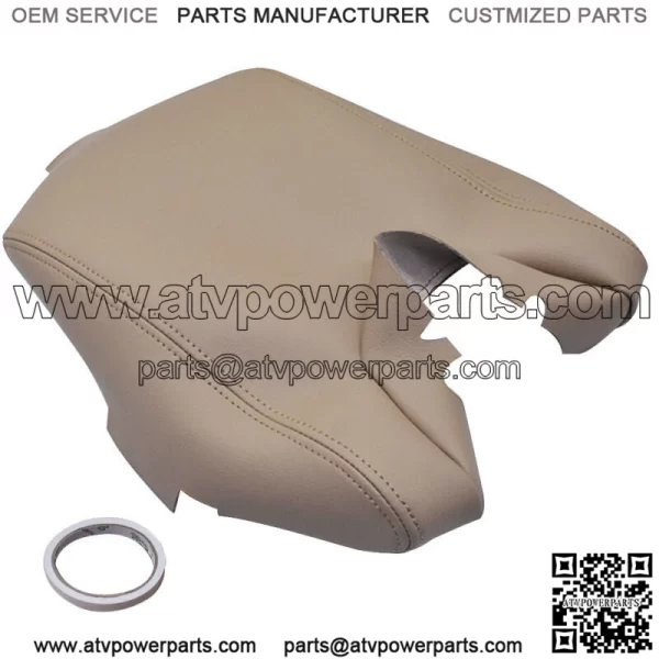 For 2009-2013 2014 Acura TL Center Console Lid Armrest Cover Tan Vinyl Leather - Image 4