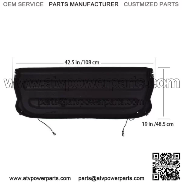 Fit For Honda 2015-18 19 Non Retractable Cargo Cover Shield Shade Tonneau Black - Image 3