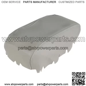 Gray Center Console Lid Armrest Cover Leather For 11-19 Dodge Durango