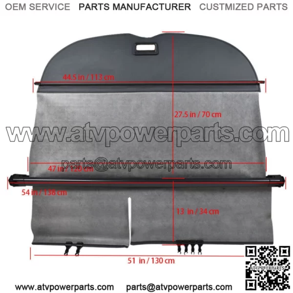 Fit For Nissan Murano 2015-18 Trunk Cargo Luggage Security Shade Cover Shield - Image 4