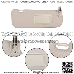 Front Right Side Sun Visor&Makeup Mirror Beige For 2011-2015 Hyundai Elantra MD