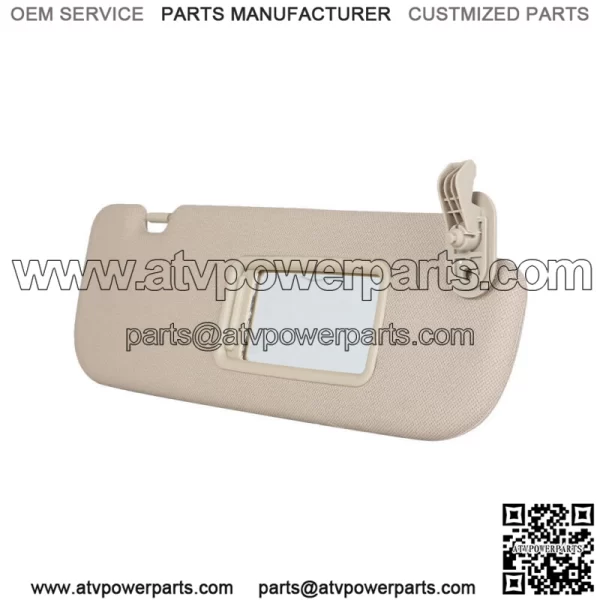 Front Right Side Sun Visor&Makeup Mirror Beige For 2011-2015 Hyundai Elantra MD - Image 3