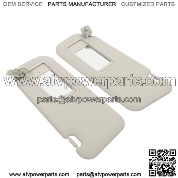 For Mazda3 2010 2011 2012 2013 Gray Pair Sun Visor Driver & Passenger Side - Image 2