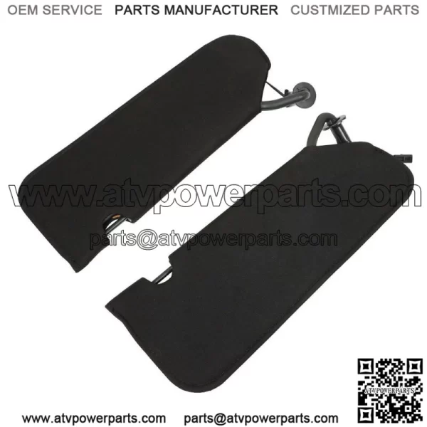 Black Pair Sidea Sun Visor For 2005-2013 Vanity Mirror C6 Shades 23142245 - Image 2
