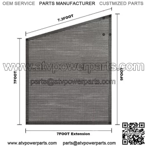 RV Awning Side Shade Mesh Sunshade 9'X7' For Camper Trailer Canopy UV Block
