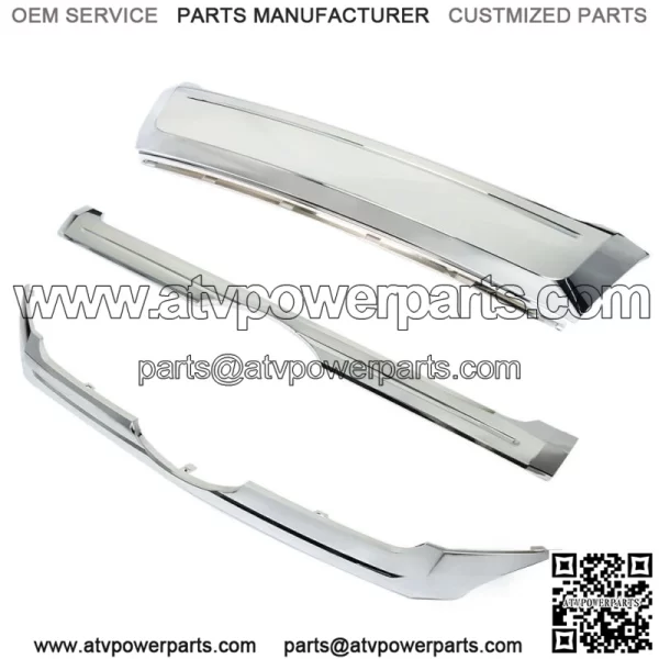Fit For 2011-2014 Ford Edge Front Upper & Center & Lower Grille Trim Chrome 3PCS - Image 2