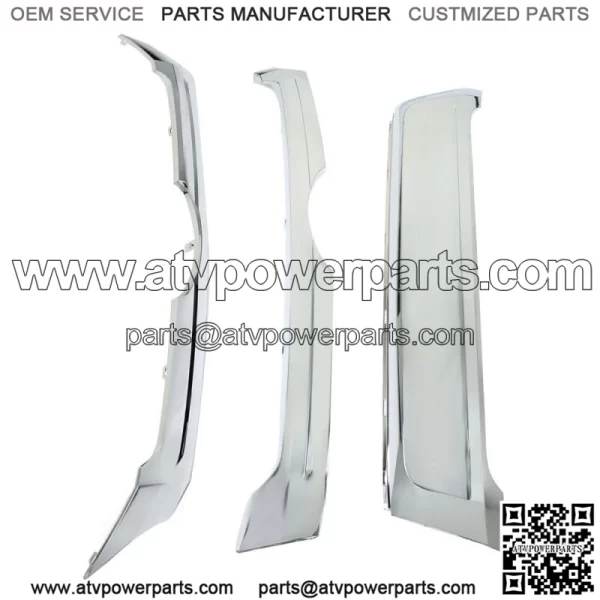 Fit For 2011-2014 Ford Edge Front Upper & Center & Lower Grille Trim Chrome 3PCS - Image 3