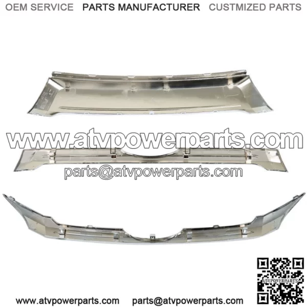 Fit For 2011-2014 Ford Edge Front Upper & Center & Lower Grille Trim Chrome 3PCS - Image 4