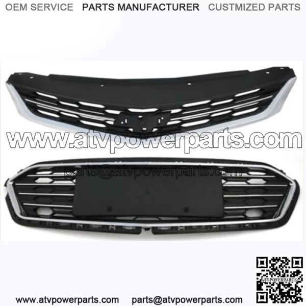 For 2016 2017 2018 Chevrolet Cruze Front Upper and Lower Grille Set - Image 3