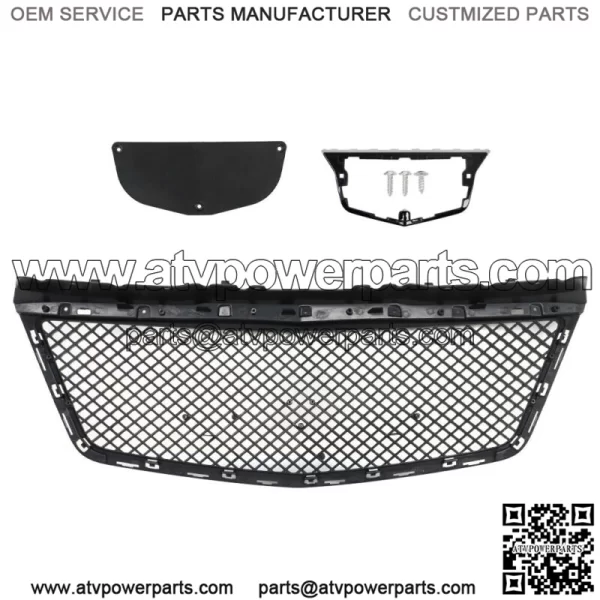 For 2014-2019 Cadillac CTS Sedan B Style Front Bumper Hood Grille ABS Black - Image 2