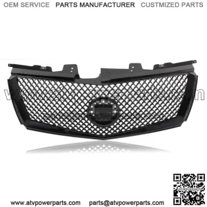 For 2008-2013 Cadillac CTS Front Bumper Upper Grille Mesh Gloss Black