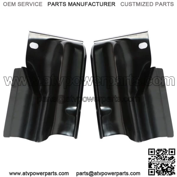 For 2009-2014 Ford F-150 Crew Cab Steel Cab Corners 4Door Pair Replacement Black - Image 2