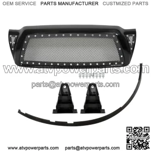 For 2005-2011 Toyota Tacoma Pickup Rivet Mesh Black Upper Main Grille TO1200279