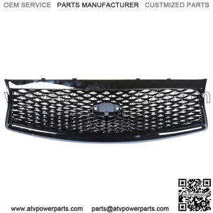 Front Mesh Bumper Hood Grille For 2014-2016 2017 Infiniti Q50 Sedan Black Grill