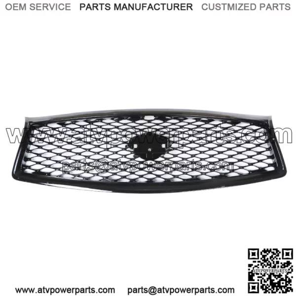 Front Mesh Bumper Hood Grille For 2014-2016 2017 Infiniti Q50 Sedan Black Grill - Image 2