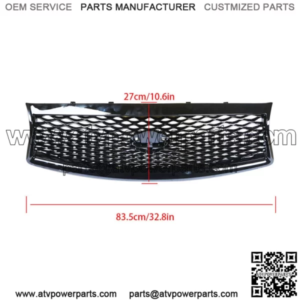 Front Mesh Bumper Hood Grille For 2014-2016 2017 Infiniti Q50 Sedan Black Grill - Image 3