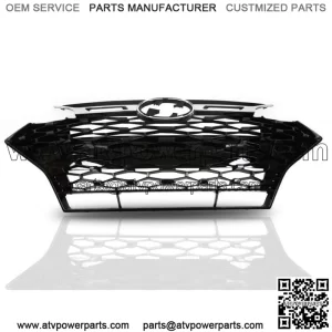 Front Upper Grille Fit For 2019-2020 Hyundai Elantra Sport Sedan Gloss Black