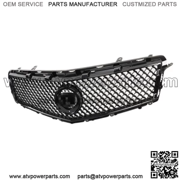 For 2013 2014 Cadillac ATS Front Bumper Grille Mesh Honeycomb Glossy Black