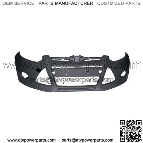 Primered Front Bumper Cover Fit For 2012 2013 2014 Ford Foc Sedan w/ Tow Hole