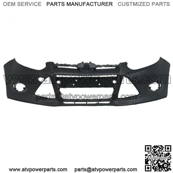 Primered Front Bumper Cover Fit For 2012 2013 2014 Ford Foc Sedan w/ Tow Hole - Image 2