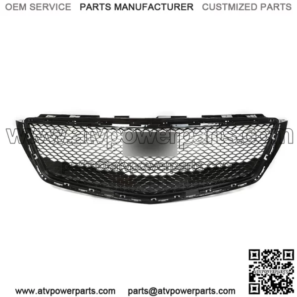 For 2018 2019 2020 Cadillac XTS Front Bumper Hood Grille Mesh Cover Gloss Black - Image 3