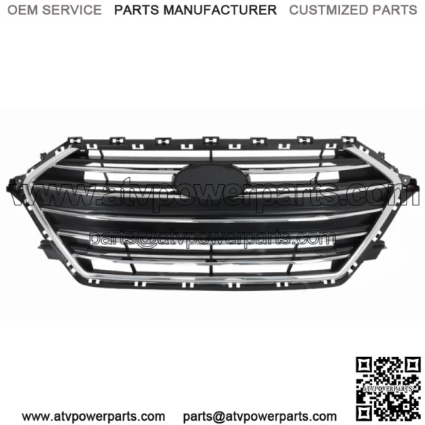 For 2017 2018 Hyundai Elantra Front Upper Bumper Grill Grille Chrome Factory
