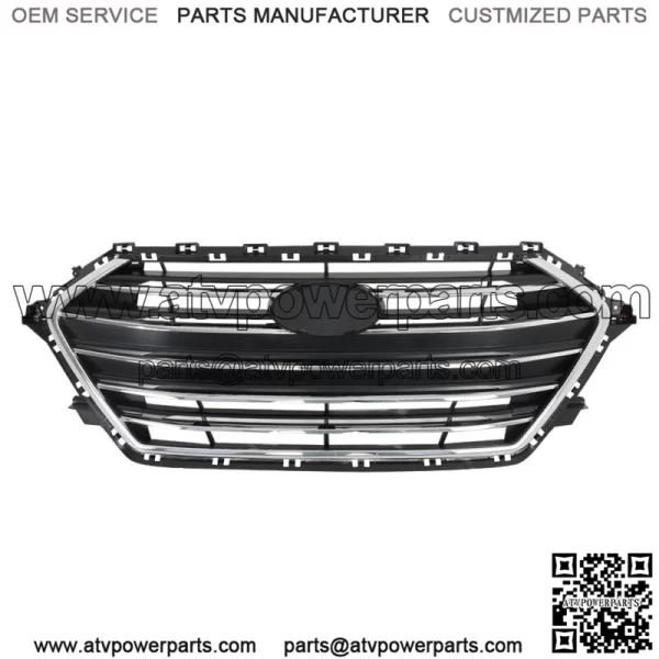 For 2017 2018 Hyundai Elantra Front Upper Bumper Grill Grille Chrome Factory - Image 3