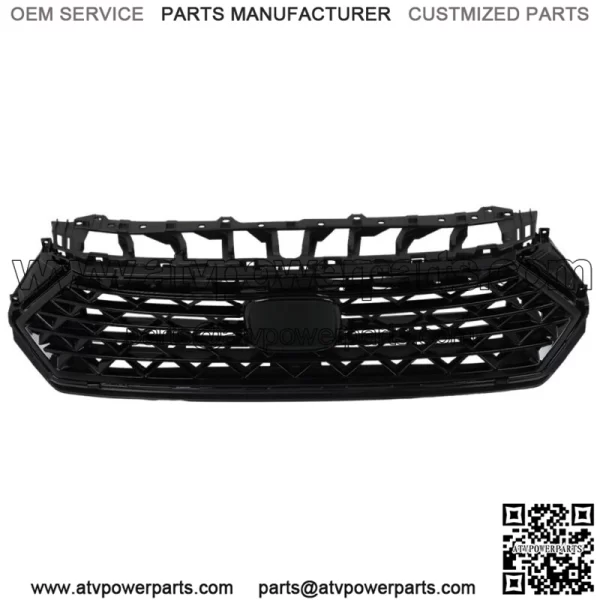 Front Upper Grille Mesh Grill Durable For Honda Accord 2023-2024 Black Plastic - Image 2