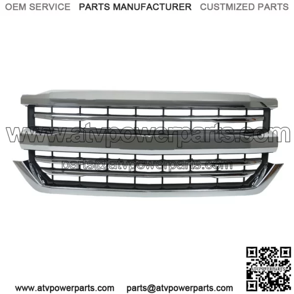 For 2016-2018 Chevrolet Silverado 1500 Front Bumper Grille Chrome 84056776