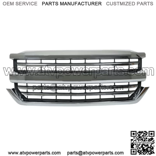 For 2016-2018 Chevrolet Silverado 1500 Front Bumper Grille Chrome 84056776 - Image 2