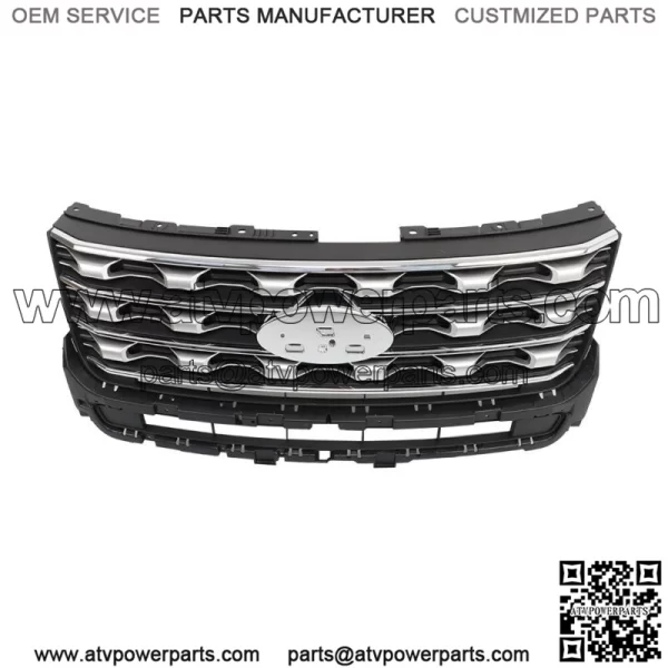 For 2016 2017 Ford Explorer Front Bumper Grille Chrome FB5Z8200AC FO1200577C - Image 2