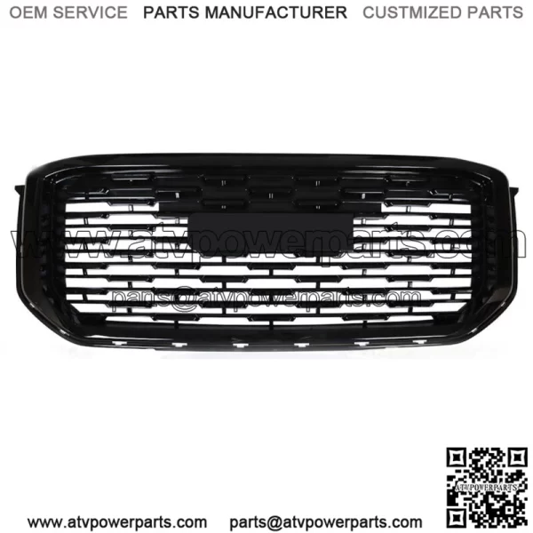 For GMC Yukon Denali SLE Sport 2015-2020 Front  Mesh Upper Grille Gloss Black