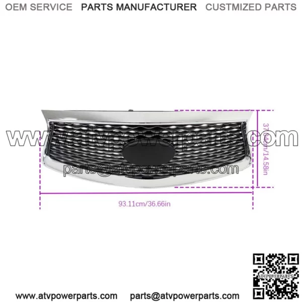 Front Bumper Upper Grille With Camera Option For Infiniti QX60 2016-2020 - Image 2