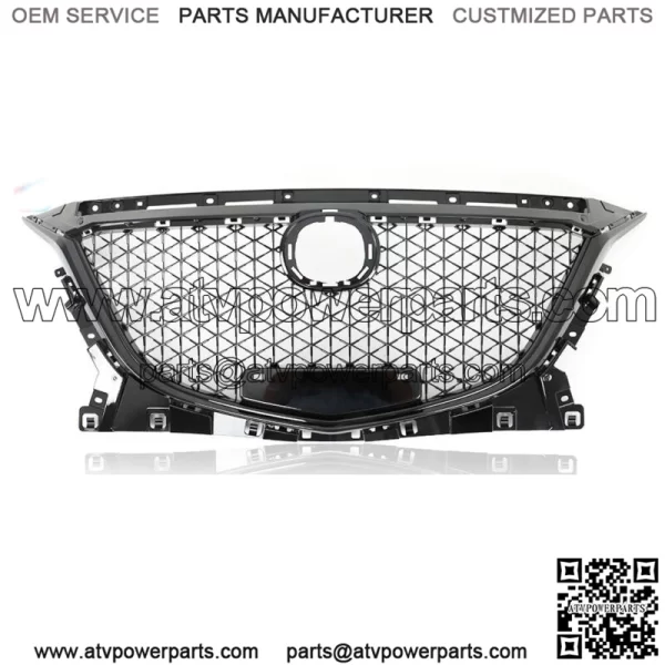 For 2014-2016 Mazda 3 Axela Front Bumper Upper Black Grille Honeycomb Grill ABS