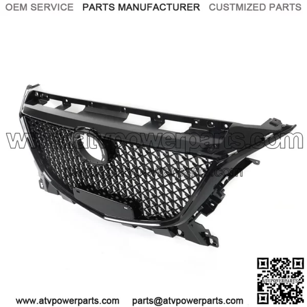 For 2014-2016 Mazda 3 Axela Front Bumper Upper Black Grille Honeycomb Grill ABS - Image 3