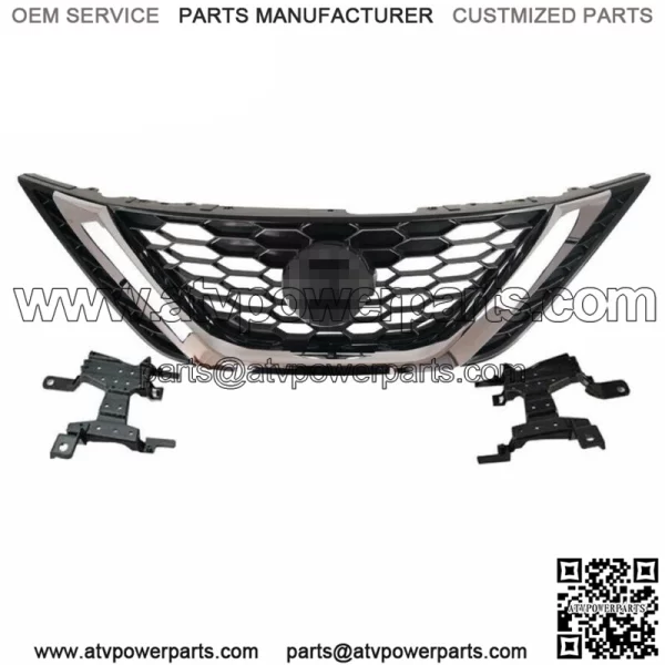 For Nissan Sentra 2016-2018 Front Upper Bumper Grille Chrome Mesh 62310-3YU0A - Image 2