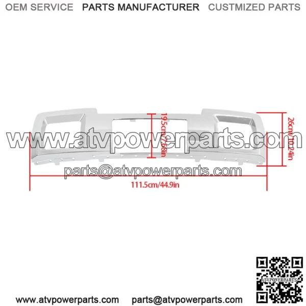 For 2015-2019 GMC Sierra 2500HD 3500HD Chrome Front Bumper Skid Plate - Image 2