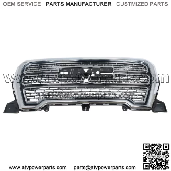 Front Upper bumper Grille Chrome Fit For 2019 2020-2021 GMC Sierra 1500 Denali - Image 2
