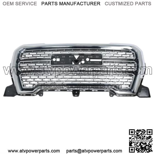 Front Upper bumper Grille Chrome Fit For 2019 2020-2021 GMC Sierra 1500 Denali - Image 3