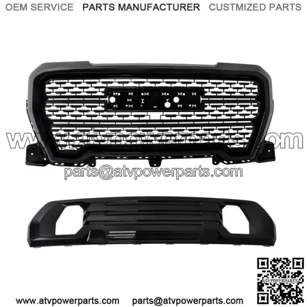 For 2019 2020 2021 GMC Sierra 1500 Front Lower Bumper Filler & Upper Grille - Image 2