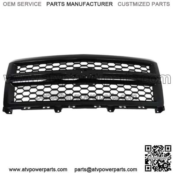 For 2014-2015 Chevrolet Silverado 1500 Front Bumper Upper Grille Gloss Black
